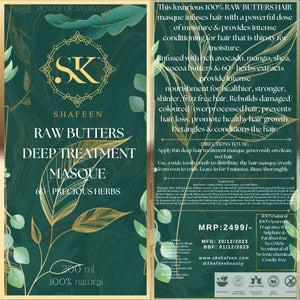 Raw Butters Deep Treatment Hair Masque - 60+ Herbs