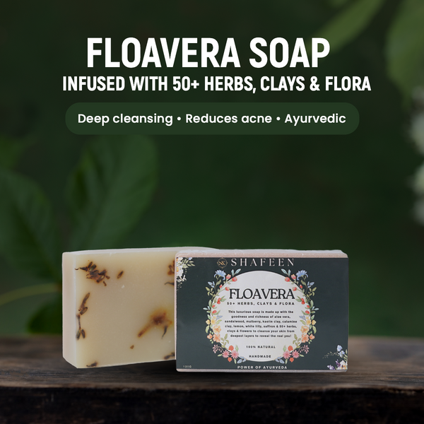 Floavera Soap infused with 50+ herbs, clays & flora