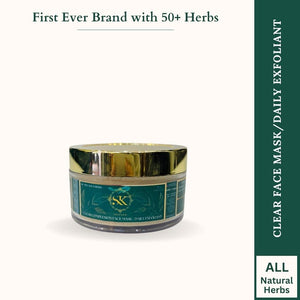 Clear Complexion Facemask / Daily Exfoliant Cleanser 50+ magical herbs