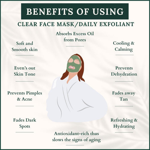 Clear Complexion Facemask / Daily Exfoliant Cleanser 50+ magical herbs