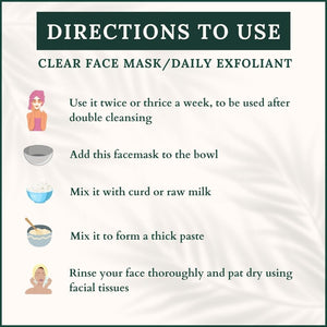 Clear Complexion Facemask / Daily Exfoliant Cleanser 50+ magical herbs