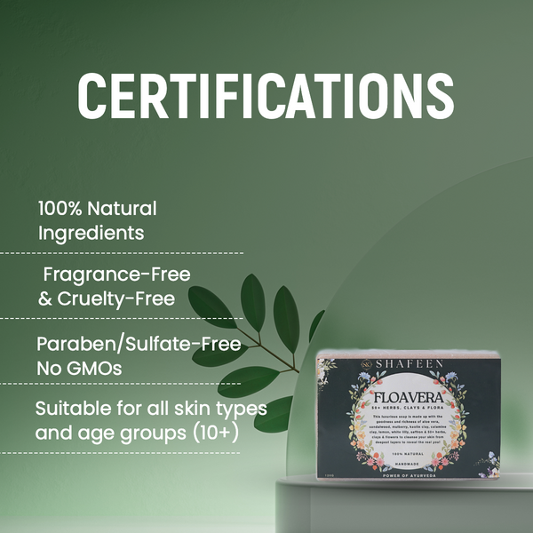 Floavera Soap infused with 50+ herbs, clays & flora