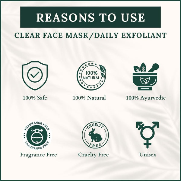 Clear Complexion Facemask / Daily Exfoliant Cleanser 50+ magical herbs